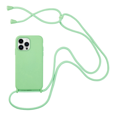 Θήκη Σιλικόνης με Κορδόνι CarryHang Sonique Apple iPhone 14 Pro Max Πράσινο Ανοιχτό