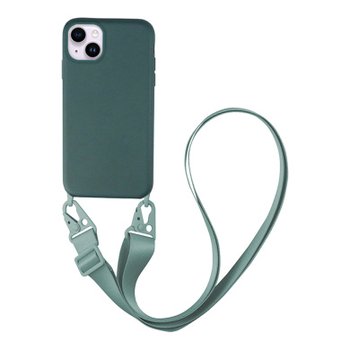 Θήκη Σιλικόνης με Strap CarryHang Sonique Apple iPhone 14 Πράσινο Σκούρο