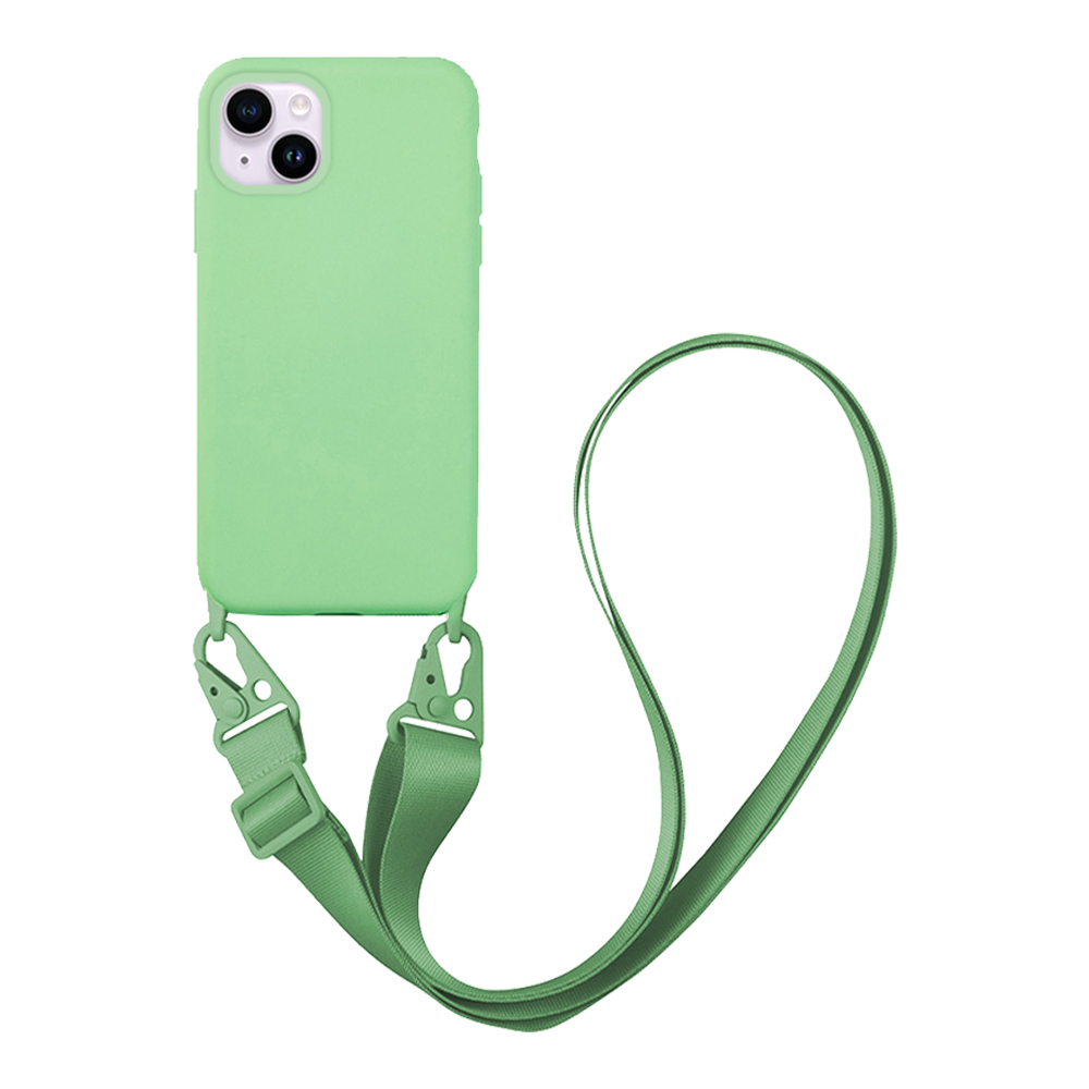 Θήκη Σιλικόνης με Strap CarryHang Sonique Apple iPhone 14 Plus Πράσινο Ανοιχτό