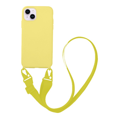Θήκη Σιλικόνης με Strap CarryHang Sonique Apple iPhone 14 Plus Κίτρινο