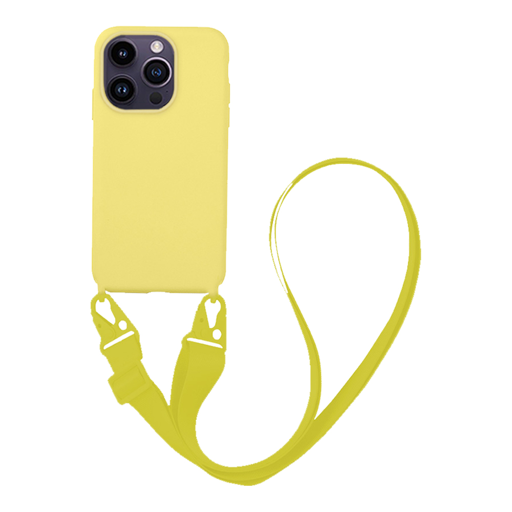 Θήκη Σιλικόνης με Strap CarryHang Sonique Apple iPhone 14 Pro Κίτρινο