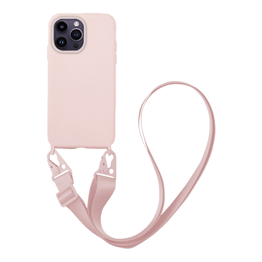 Θήκη Σιλικόνης με Strap CarryHang Sonique Apple iPhone 14 Pro Max Ροζ