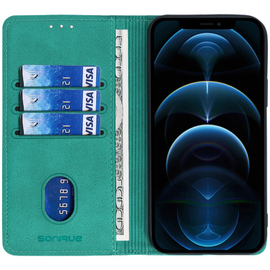 Θήκη Πορτοφόλι Vintage Magnet Wallet Sonique Apple iPhone 14 Plus Βεραμάν