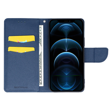Θήκη Πορτοφόλι Sonique Trend Wallet Apple iPhone 11 Σιέλ / Σκούρο Μπλε