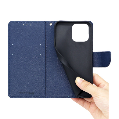 Θήκη Πορτοφόλι Sonique Trend Wallet Apple iPhone 13 Pro Max Βεραμάν / Σκούρο Μπλε