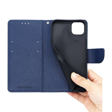Θήκη Πορτοφόλι Sonique Trend Wallet Apple iPhone 14 Plus Βεραμάν / Σκούρο Μπλε