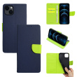 Θήκη Πορτοφόλι Sonique Trend Wallet Apple iPhone 14 Plus Σκούρο Μπλε / Λαχανί