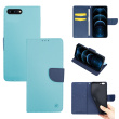 Θήκη Πορτοφόλι Sonique Trend Wallet Apple iPhone 7 Plus / iPhone 8 Plus Σιέλ / Σκούρο Μπλε