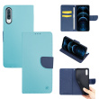 Θήκη Πορτοφόλι Sonique Trend Wallet Samsung Galaxy A50 / Galaxy A50S / Galaxy A30S Σιέλ / Σκούρο Μπλε