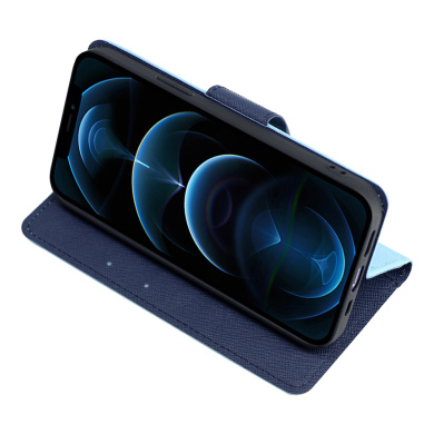 Θήκη Πορτοφόλι Sonique Trend Wallet Samsung Galaxy S21 FE Σιέλ / Σκούρο Μπλε