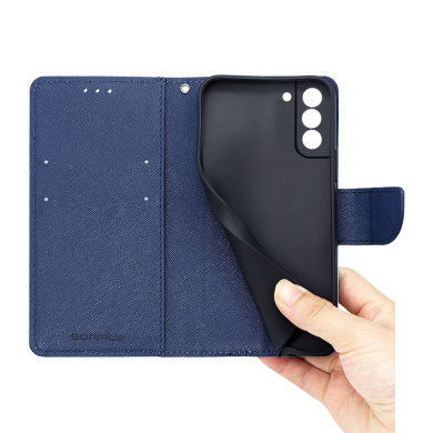 Θήκη Πορτοφόλι Sonique Trend Wallet Samsung Galaxy S21 FE Βεραμάν / Σκούρο Μπλε
