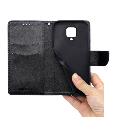 Θήκη Πορτοφόλι Sonique Trend Wallet Xiaomi Redmi Note 9S/9 Pro Μαύρο