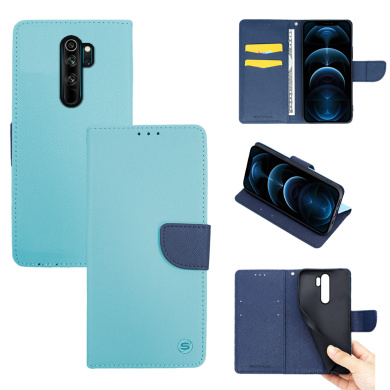 Θήκη Πορτοφόλι Sonique Trend Wallet Xiaomi Redmi Note 8 Pro Σιέλ / Σκούρο Μπλε