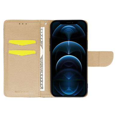 Θήκη Πορτοφόλι Sonique Trend Wallet Xiaomi Redmi 10C Μαύρο / Χρυσό