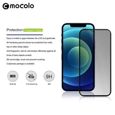 Mocolo Full Glue Privacy Tempered Glass Apple iPhone 12 Pro Max Μαύρο