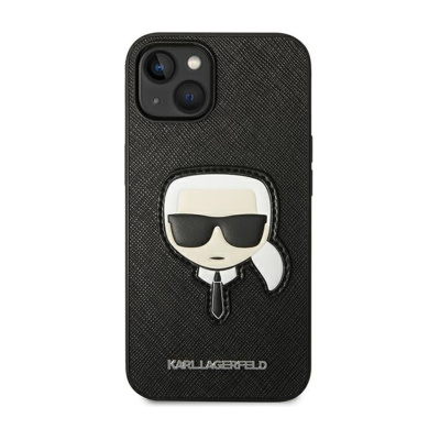 Karl Lagerfeld Saffiano Karl`s Head Patch Apple iPhone 14 Plus Μαύρο