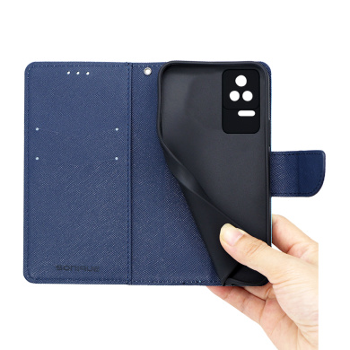 Θήκη Πορτοφόλι Sonique Trend Wallet Xiaomi Poco F4 5G Σιέλ / Σκούρο Μπλε