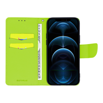 Θήκη Πορτοφόλι Sonique Trend Wallet Xiaomi Poco F4 5G Σκούρο Μπλε / Λαχανί