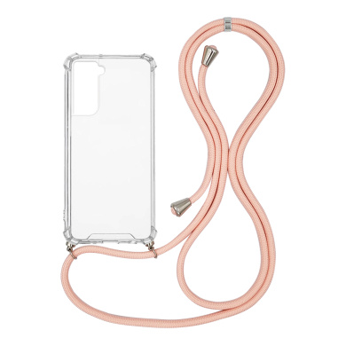 Θήκη Σιλικόνης με Κορδόνι Sonique Armor Clear Samsung Galaxy S22 Plus Ροζ