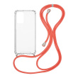 Θήκη Σιλικόνης με Κορδόνι Sonique Armor Clear Xiaomi Redmi Note 10 Pro Κόκκινο