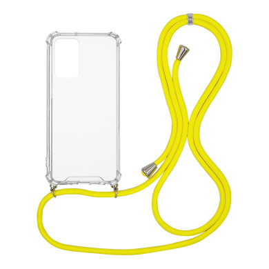 Θήκη Σιλικόνης με Κορδόνι Sonique Armor Clear Xiaomi Redmi Note 10 Pro Κίτρινο
