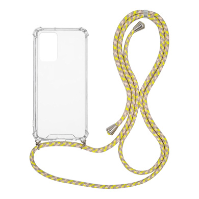 Θήκη Σιλικόνης με Κορδόνι Sonique Armor Clear Xiaomi Redmi Note 10 Pro Rainbow Κίτρινο