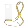 Θήκη Σιλικόνης με Κορδόνι Sonique Armor Clear Xiaomi Redmi 10C Rainbow Κίτρινο