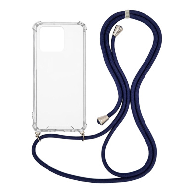 Θήκη Σιλικόνης με Κορδόνι Sonique Armor Clear Xiaomi Redmi 10A Μπλε Σκούρο