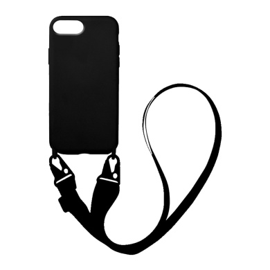 Θήκη Σιλικόνης με Strap CarryHang Sonique Apple iPhone 6/6s Plus Μαύρο