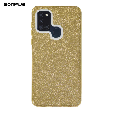 Θήκη Σιλικόνης Sonique Shiny Samsung Galaxy A21s Χρυσό