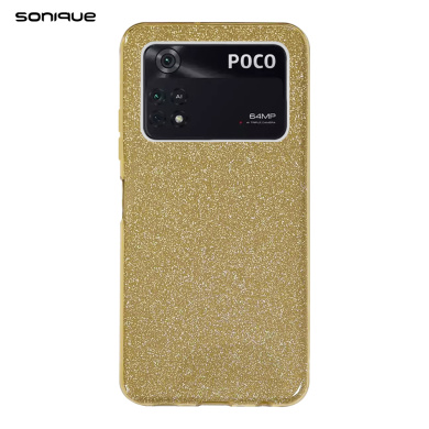 Θήκη Σιλικόνης Sonique Shiny Xiaomi Poco M4 Pro 4G Χρυσό