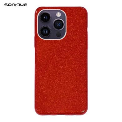 Θήκη Σιλικόνης Sonique Shiny Apple iPhone 14 Pro Κόκκινο