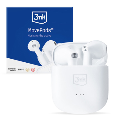 Ασύρματα Ακουστικά  3mk MovePods Bluetooth 5.3 Λευκό