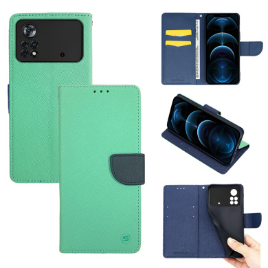 Θήκη Πορτοφόλι Sonique Trend Wallet Xiaomi Poco X4 Pro 5G Βεραμάν / Σκούρο Μπλε