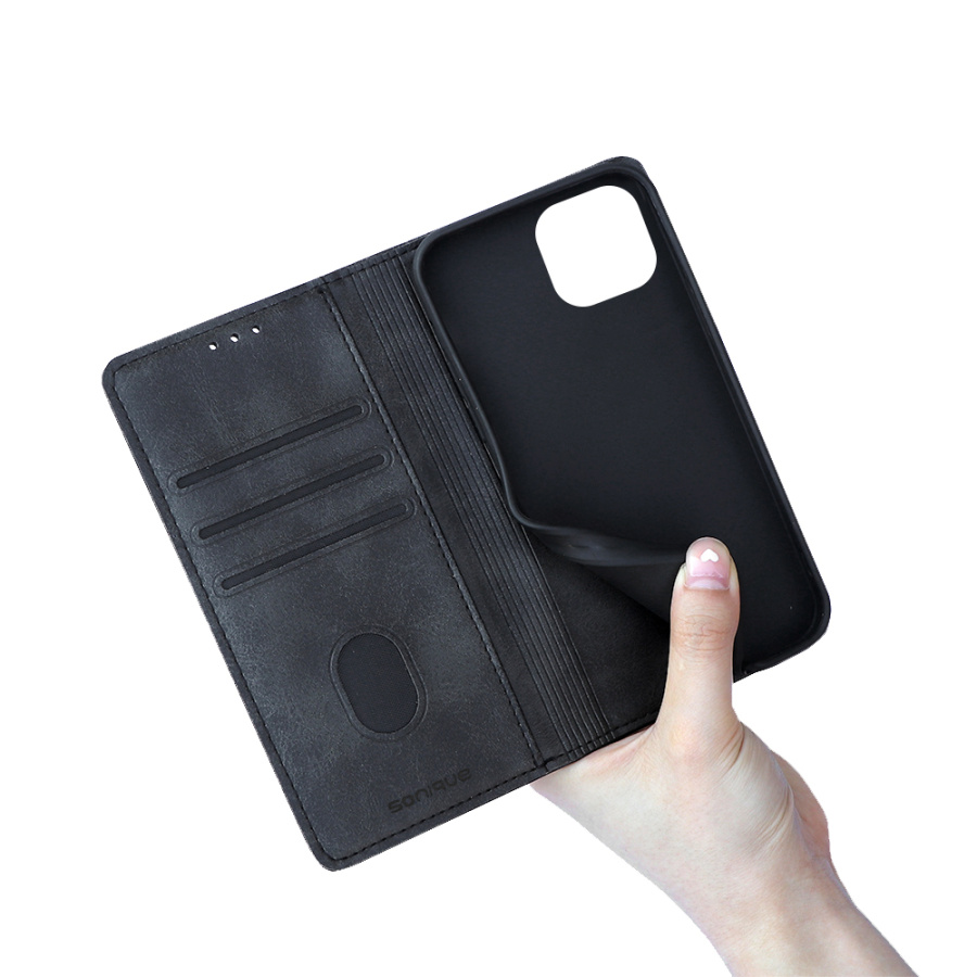 Θήκη Πορτοφόλι Vintage Magnet Wallet Sonique Apple iPhone 13 Pro Max Μαύρο