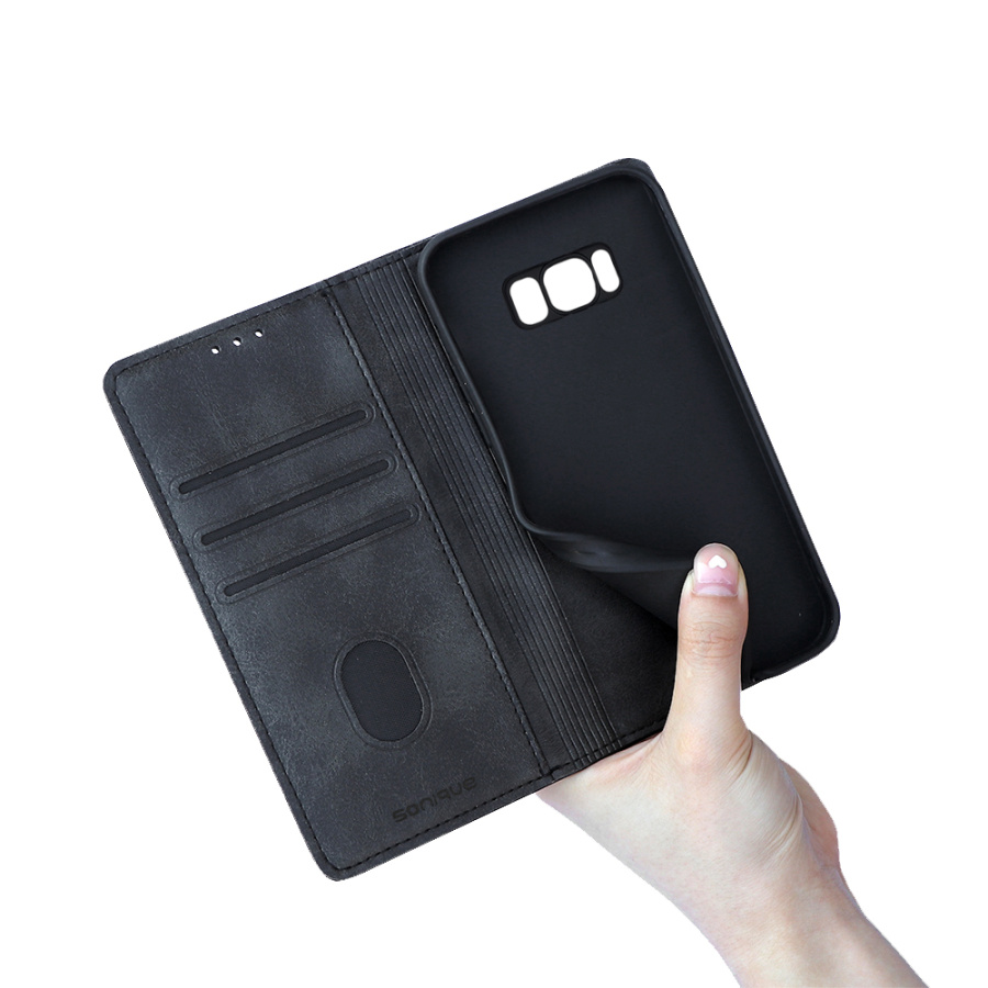 Θήκη Πορτοφόλι Vintage Magnet Wallet Sonique Samsung Galaxy S8 Μαύρο