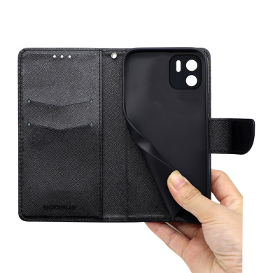 Θήκη Πορτοφόλι Sonique Trend Wallet Xiaomi Redmi A1 / Redmi A2 Μαύρο