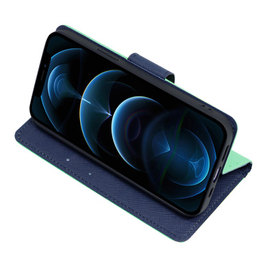Θήκη Πορτοφόλι Sonique Trend Wallet Xiaomi Poco C40 Βεραμάν / Σκούρο Μπλε
