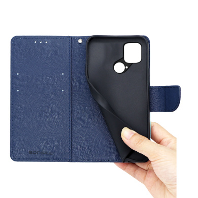 Θήκη Πορτοφόλι Sonique Trend Wallet Xiaomi Poco C40 Κόκκινο / Σκούρο Μπλε