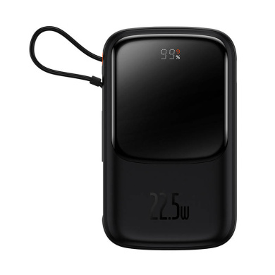 Baseus Qpow Pro Power Bank 10000mAh 22.5W με Καλώδιο USB-C Μαύρο
