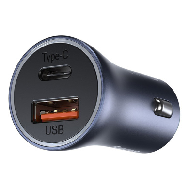 Φορτιστής Αυτοκινήτου Baseus Contactor Pro USB+USB-C QC4.0+, PD, SCP, 40W με καλώδιο Type C 1m Γκρι