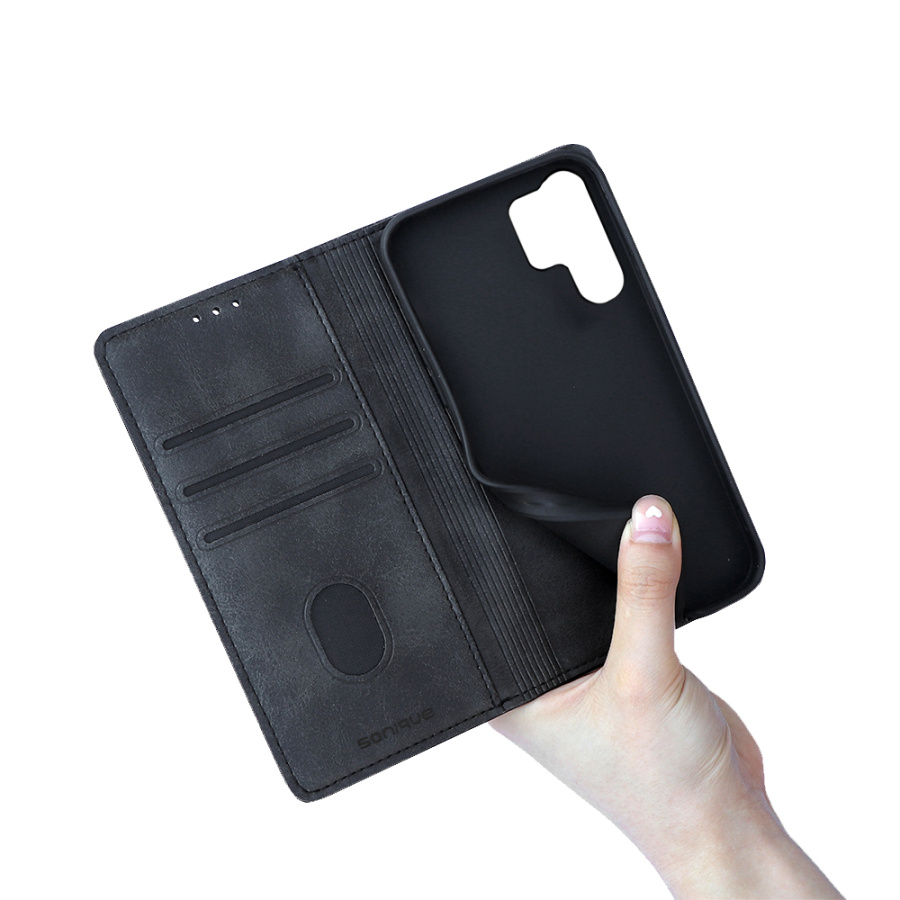 Θήκη Πορτοφόλι Vintage Magnet Wallet Sonique Samsung Galaxy S23 Ultra Μαύρο