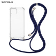 Θήκη Σιλικόνης με Κορδόνι Sonique Armor Clear Apple iPhone 14 Plus Μπλε Σκούρο