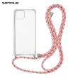 Θήκη Σιλικόνης με Κορδόνι Sonique Armor Clear Apple iPhone 14 Plus Rainbow Ροζ