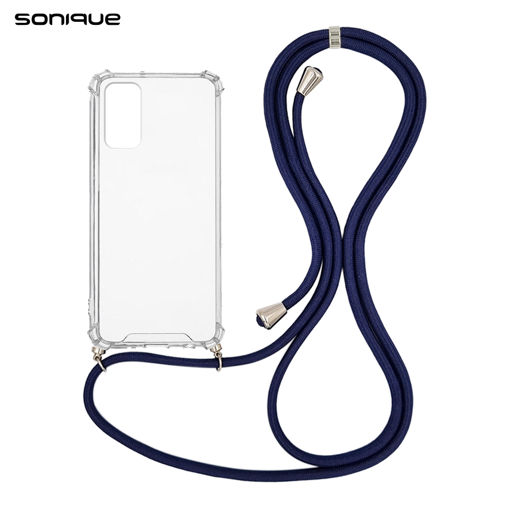 Θήκη Σιλικόνης με Κορδόνι Sonique Armor Clear Samsung Galaxy A13 5G / Galaxy A04s Μπλε Σκούρο