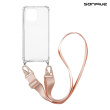 Θήκη Σιλικόνης με Strap Sonique Armor Clear Xiaomi Mi 11 Ροζ