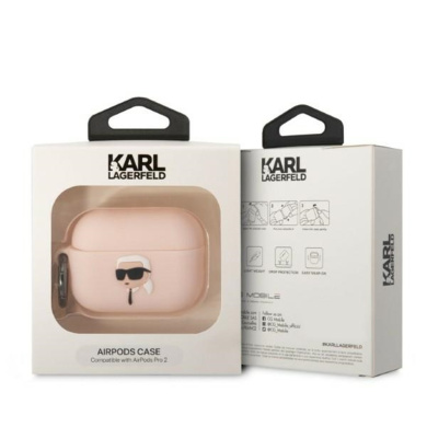 Θήκη Karl Lagerfeld Karl Head 3D για Airpods Pro 2 Ροζ