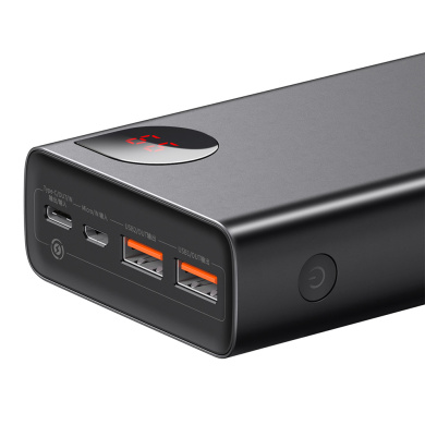 Powerbank Baseus Adaman 20000mAh 65W με 2 Θύρες USB-A και Θύρα USB-C Quick Charge 3.0 PD Μαύρο