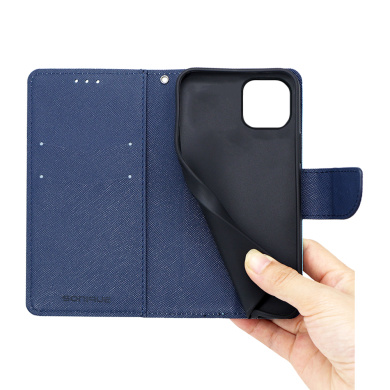 Θήκη Πορτοφόλι Sonique Trend Wallet Apple iPhone 14 Plus Σιέλ / Σκούρο Μπλε