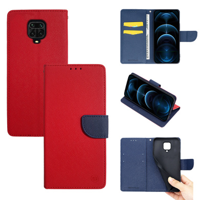 Θήκη Πορτοφόλι Sonique Trend Wallet Xiaomi Redmi Note 9S/9 Pro Κόκκινο / Σκούρο Μπλε